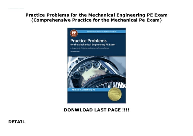 Practice Problems for the Mechanical Engineering PE Exam