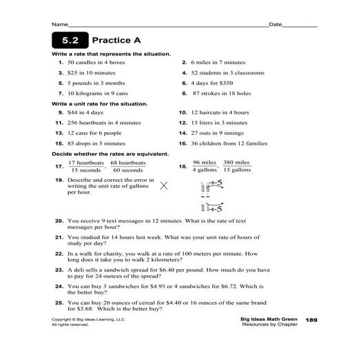 Practice 5.2 practice a and b