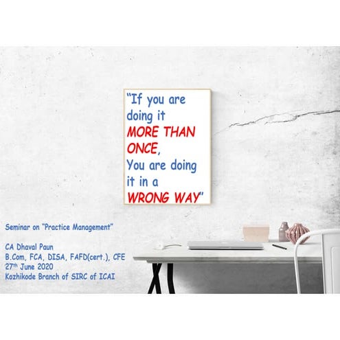 Practice management   kozikode icai