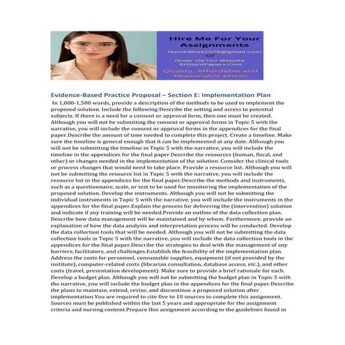 NURS FPX 4005 Assessment 3 Interdisciplinary Plan Proposal | PDF