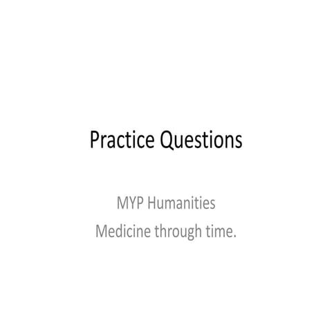 Practice questions in Class