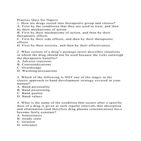Nepal Pharmacy Council License Exam Model set II (Pharmacist) | PDF