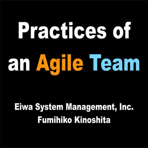 Practices Of An Agile Team
