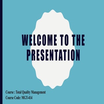 Practices of total quality management in KFC