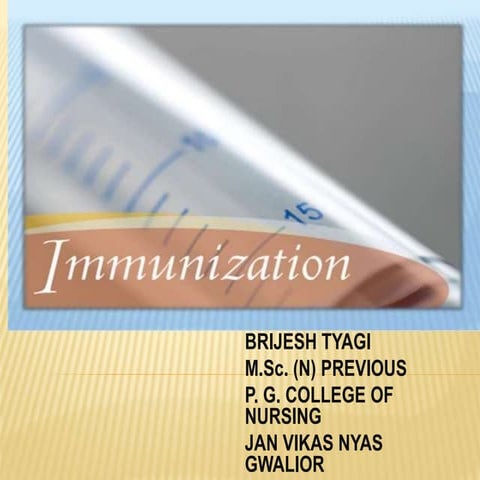 IMMUNIZATION SCHEDULE