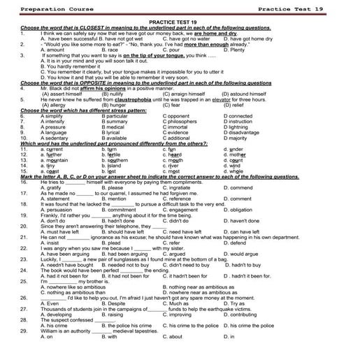 Practice test19