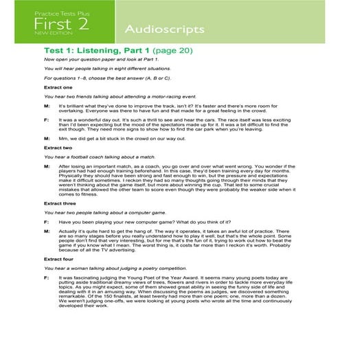 Practice tests plus 2 audioscripts | PDF