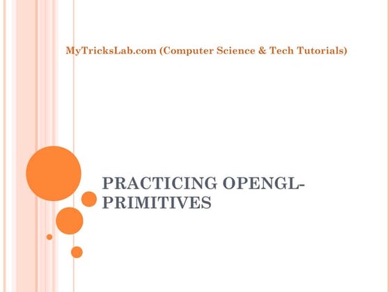 computer graphics at openGL | PDF