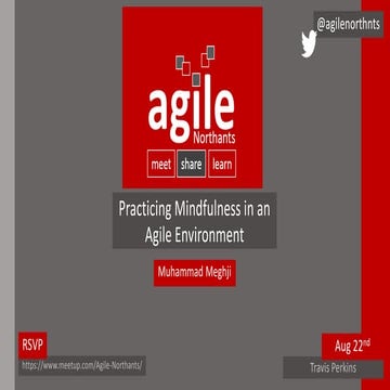 Practicing mindfulness in an agile environment
