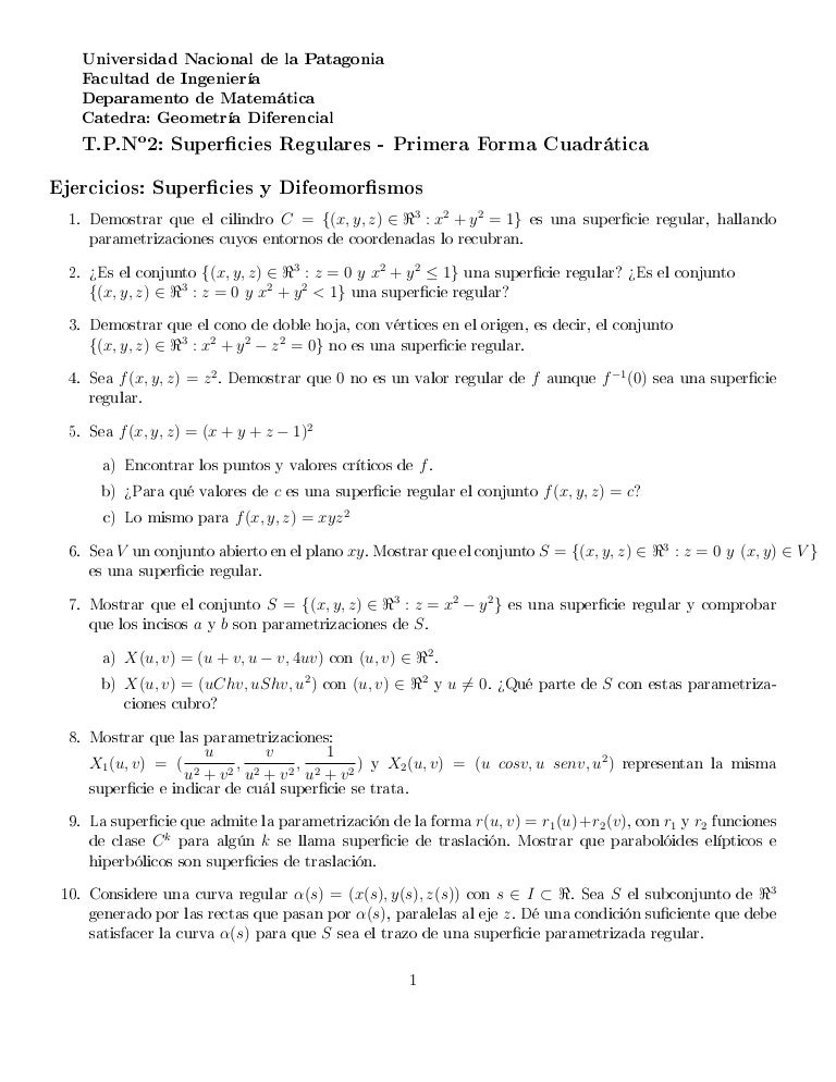 Practico 2 Geometria Diferencial