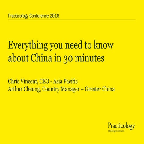 Practicology Conference - Ecommerce in China presentation