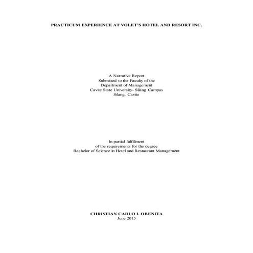 Practicum experience-at-volet