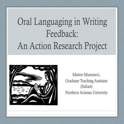 Oral Languaging in Writing Feedback