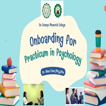 Practicum in Psychology  Class Onboarding