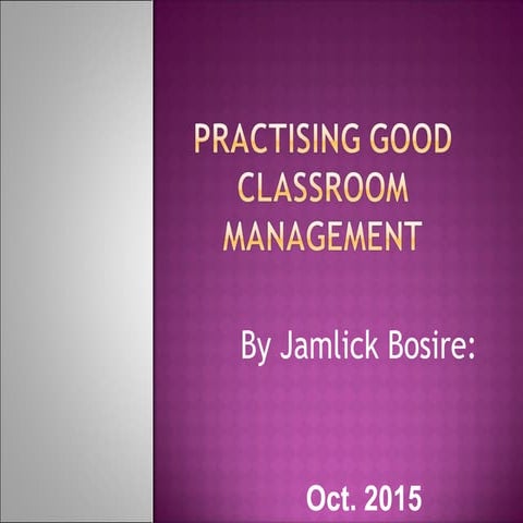 Classroom management. | PPT