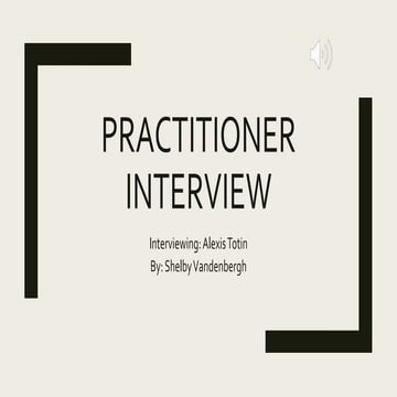 Practitioner interview project (pr)