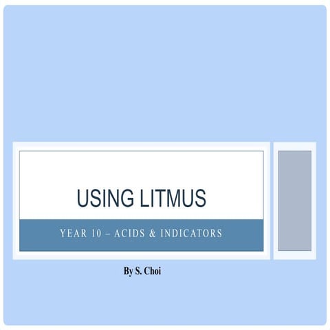 Prac - Using litmus