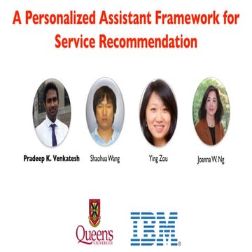 A Personalized Assistant Framework for Service Recommendation