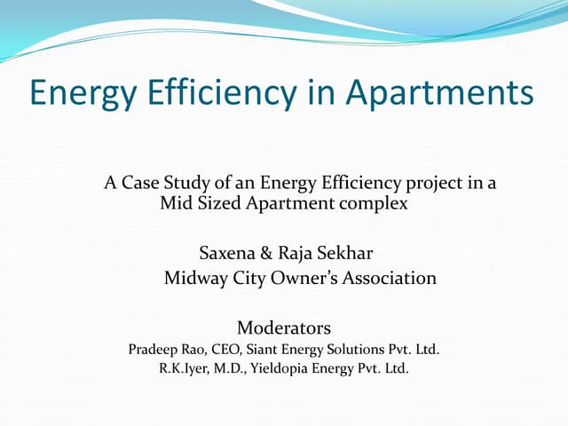 Energy Efficiency in Apartments | PPTX