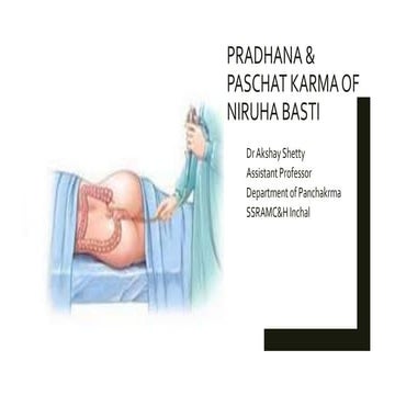Pradhana karma niruha basti | PPTX