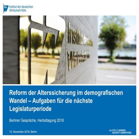  Reform der Alterssicherung
