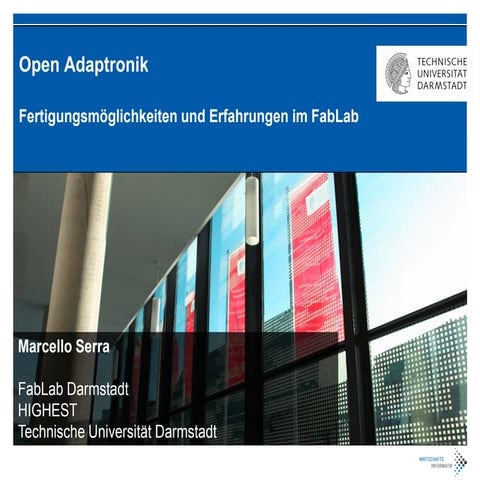 Präsentation Statusworkshop: FABLAB