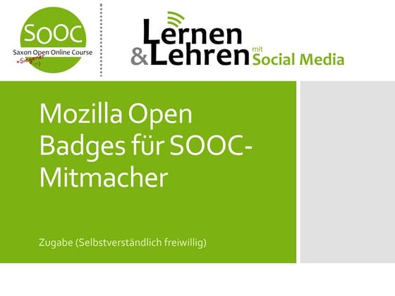 Mozilla Badges für den SOOC