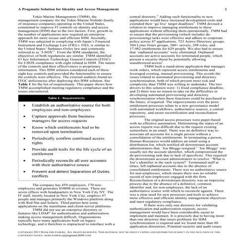 Pragmatic Identity & Access Management | PDF