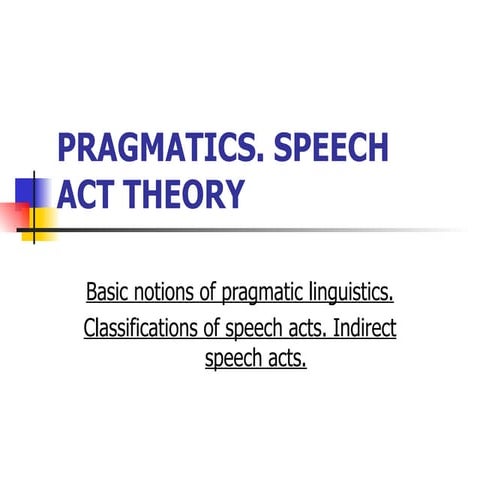 Pragmatics