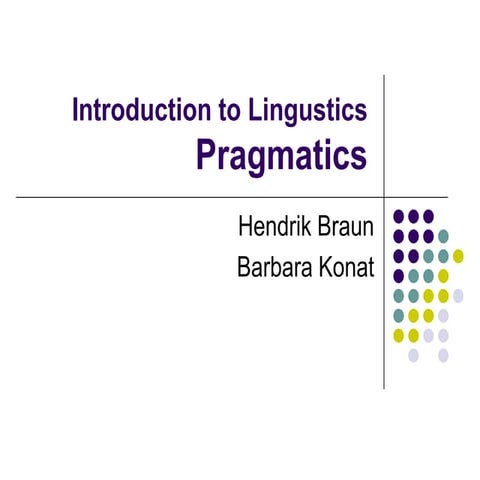 Pragmatics