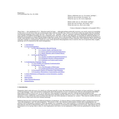 Pragmatics