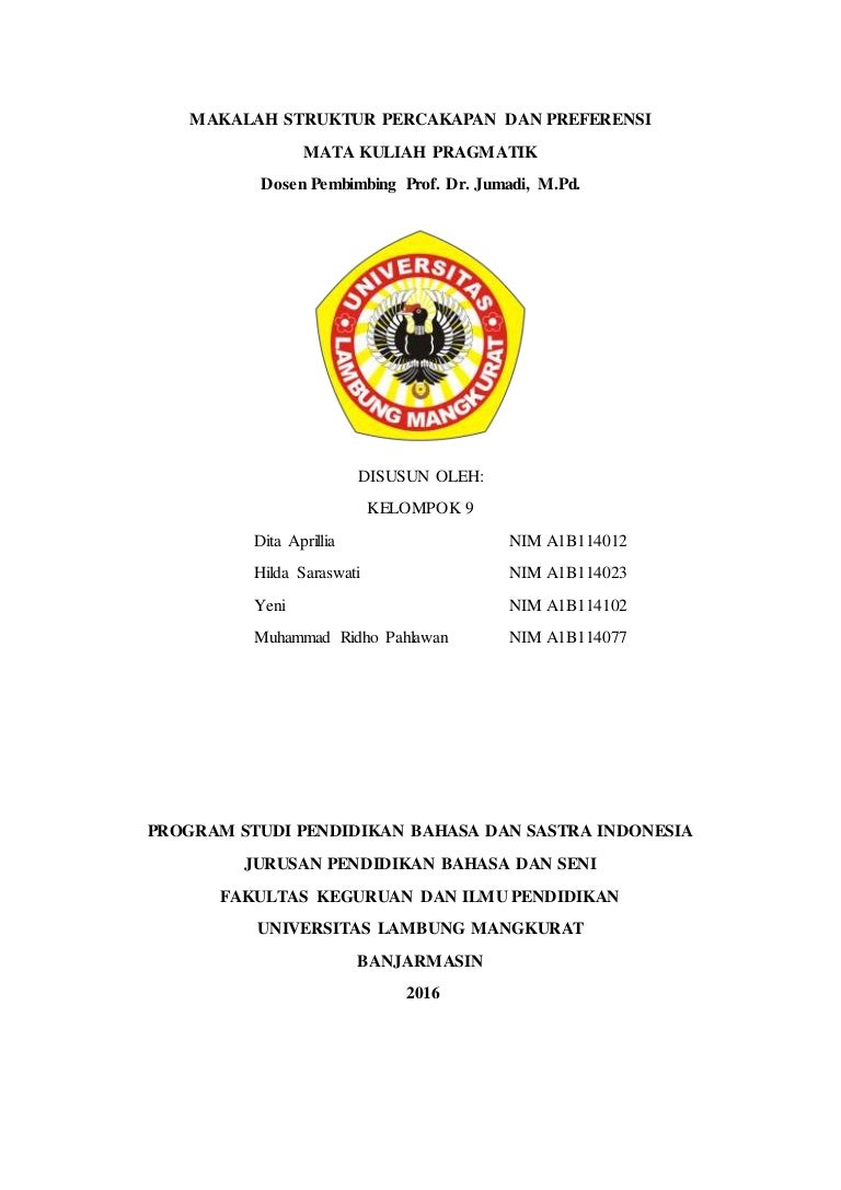 Makalah Struktur Percakapan Dan Preferensi