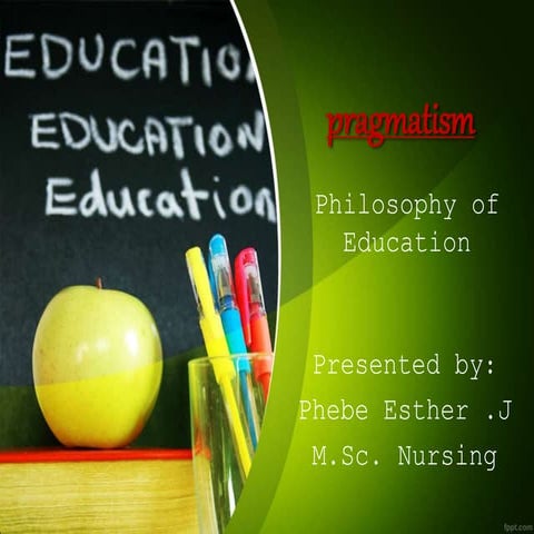 philosophy of education - Pragmatism