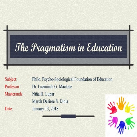 Pragmatism in Education