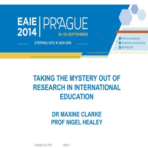 Taking the mystery out of research in international education