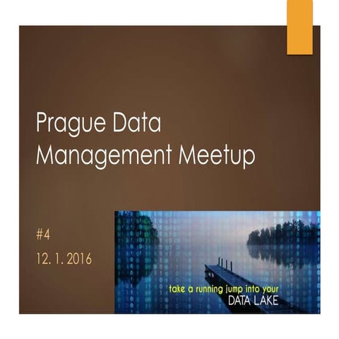Prague data management meetup 2016-01-12 pub