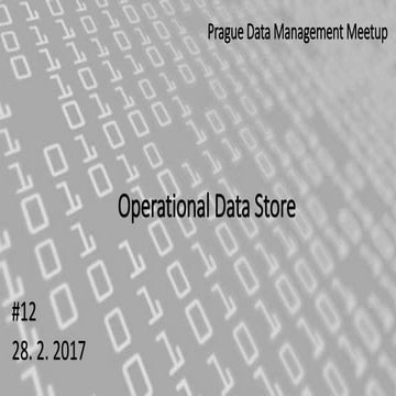 Prague data management meetup 2017-02-28