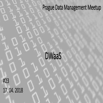 Prague data management meetup 2018-04-17