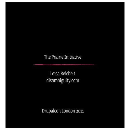 The Prairie Initiative - Update