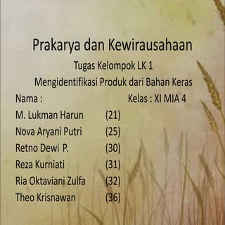 Prakarya Kewirausahaan 