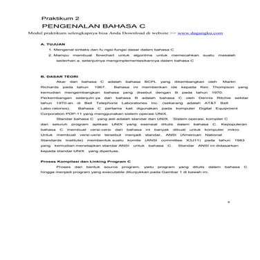 Praktikum fungsi dasar bahasa c