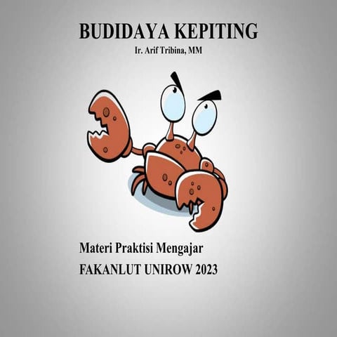 Praktisi mengajar kepiting 23 ditambak tawar