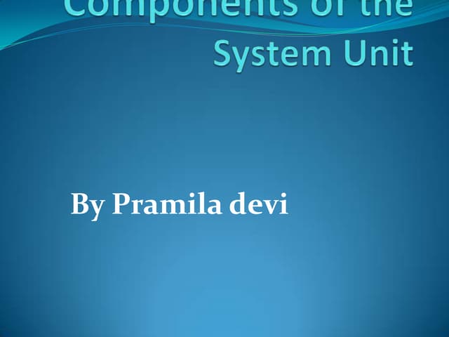 Pramilah Chap 04 System Unit