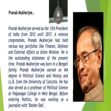 Pranab mukherjee