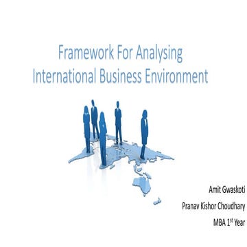 Framework For Analysing International Business Environment