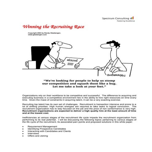 White paper on Recruitment 