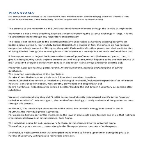 Pranayama
