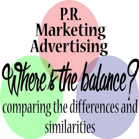 The Differences Between PR, Advertising and Marketing