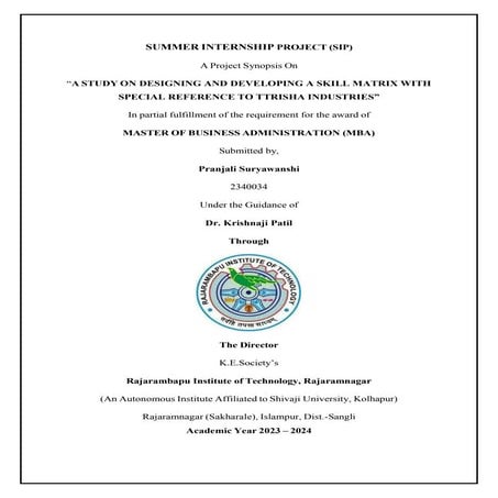 Pranjali. Skill Matrix. Summer Internship Programme ship  .pdf