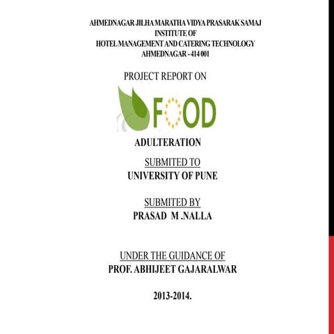 food adulteration Prasad ppt1